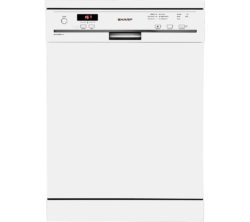 SHARP QW-GT13F492W Full-size Dishwasher - White